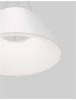 Kruhová - NV 9077882 Závěsné svítidlo VOLCANO kov a akrylový difuzor bílá LED 33W 230V 3000K IP20 - NOVA LUCE