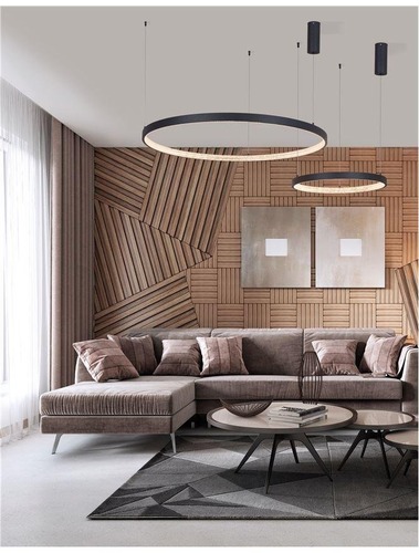 Kruhová - NV 9865140 Závěsné svítidlo PRESTON černý hliník a akryl LED 25W 230V 3000K IP20 stmívatelné - NOVA LUCE - foto 1