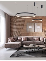 Kruhová - NV 9865140 Závěsné svítidlo PRESTON černý hliník a akryl LED 25W 230V 3000K IP20 stmívatelné - NOVA LUCE