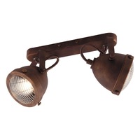 Bodová - FAN I-HABANA-AP2 Nástěnné svítidlo Habana, rezavé, 2 x GU10, 35,8 x 22 x 16,3 cm - FANEUROPE