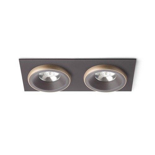 Hranatá - RED R13257 SHARM SQ II zápustná hnědá/perleťová zlatá 230V LED 2x10W 24° 3000K - RED - DESIGN RENDL - foto 1