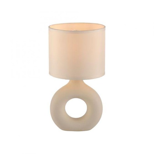 Stolní lampy dekorační - LD 14193-39 CARARA stolní lampa béžová vypínač látkové stínidlo na noční stolek - JUST LIGHT - foto 1