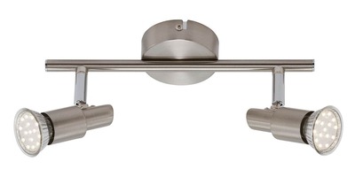 Bodová - BRI 2907-022 Bodové svítidlo 27,5 cm 2xGU10 6W 560lm matný nikl - BRILONER