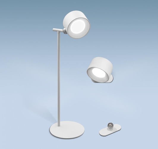 Stolní lampy dekorační - CEN PXLBI-013840 LED stolní lampa s odnímatelnou nabíjecí hlavou bílá 1.8W 4000K USB IP20 - CENTURY - foto 1