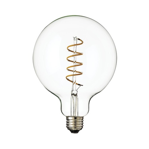 E27 - HVLG BLB-6W-G40-SPIRAL-CE-4-PACK LED žárovka G125 6W E27 230V čirá stmívatelná SPIRAL FILAMENT stmívatelná 4ks - HUDSON VALLEY - foto 1