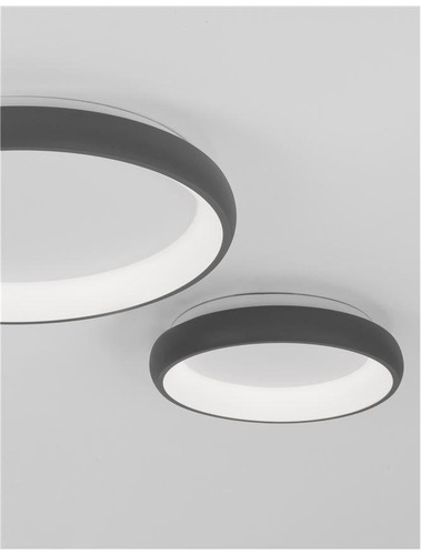 Kruhová - NV 8105617 Stropní svítidlo ALBI šedý hliník a akryl LED 50W 230V 3000K IP20 stmívatelné - NOVA LUCE - foto 1