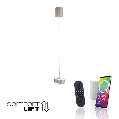 Dekorativní - PN 2247-95 Závěsné svítidlo Q-ROTATE 1 ramenné hliník nastavitelná výška Smart Home ZigBee 2700-5000K - PAUL NEUHAUS - foto 1