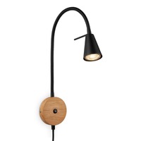 S ramenem - BRI 2180015 Nástěnné svítidlo, 1x GU10, 4,8W, 400lm, černá - BRILONER