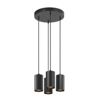 Vícečetná - LA 1006437 ASTO TUBE závěsné svítidlo, GU10, délka závěsu 250 cm, max. 4x 10 W, černá - BIG WHITE (SLV)
