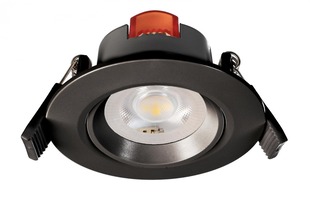 Kruhová - IMPR 565386 Deko-Light stropní vestavné svítidlo, SMD-68-230V-DIM-3000K-kulaté, 220-240V 6,5 W 3000 K 540 lm dopravní černá RAL 9017