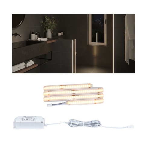 Dekorační - P 78424 LumiTiles LED pásek Full-Line COB Slim 1m IP44 3W 280LEDs/m 2700K 7VA - PAULMANN - foto 1