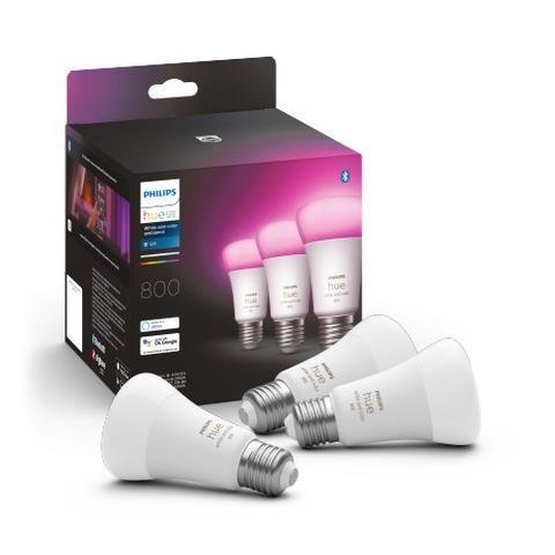 SmartHome Paul Neuhaus - PH 8719514328389 Hue Bluetooth LED White and Color Ambiance set 3ks žárovek Philips 8719514328389 E27 A60 3x6,5W 3x800lm 2000-6500K RGB bílé stmívatelné - PHILIPS (929002489603) - foto 1