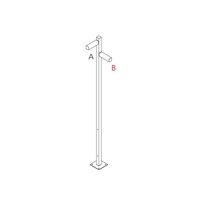 Sloupková - AR T4507F30 Walking - stojna 2500 - 2x90° hlavy - A 90h + B 60h - ARTEMIDE