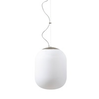 Koule - OS TAN62876 TANIA L2 HP závěsné skleněné svítidlo kartáčovaná nerez / bílá IP40 4000 K 59W LED - OSMONT