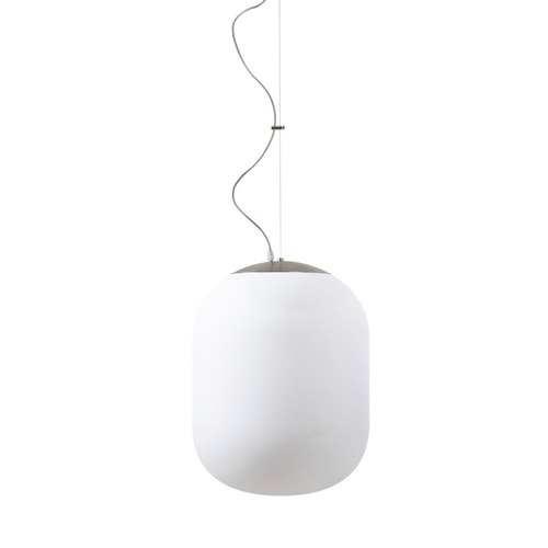 Koule - OS TAN62876 TANIA L2 HP závěsné skleněné svítidlo kartáčovaná nerez / bílá IP40 4000 K 59W LED - OSMONT - foto 1