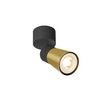 Bodová - LA 1008289 PURI 2.0 Cone nástěnné a stropní svítidlo, 1x max. 6W GU10, černá / zlatá - BIG WHITE (SLV)