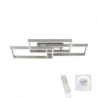 Hranatá - PN 6232-55 PAAN LED stropní svítidlo stříbrná barva, 82x50cm, stmívatelné, CCT, paměťová funkce 2700-5000K - PAUL NEUHAUS