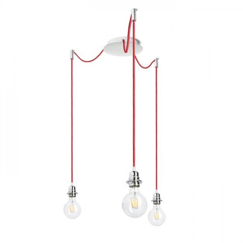Sestavte si sami - RED R11785 KOMBIX 3 závěsná sada CHZ+ČEK+CHO  230V E27 3x28W - RED - DESIGN RENDL - foto 1
