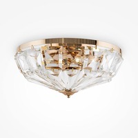 Kruhová - M MOD094CL-06G Stropní svítidlo Facet E14 6x60W zlatá kov/průhledné sklo - MAYTONI