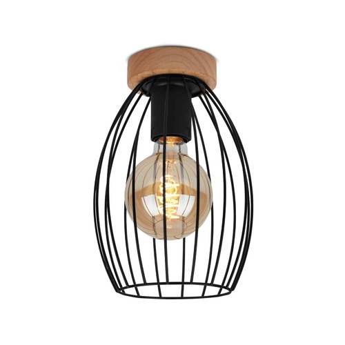 Dekorativní - BRILO 3038-015 Stropní svítidlo pr. 17,5 cm 1x E27 60W černá - BRILO - foto 1