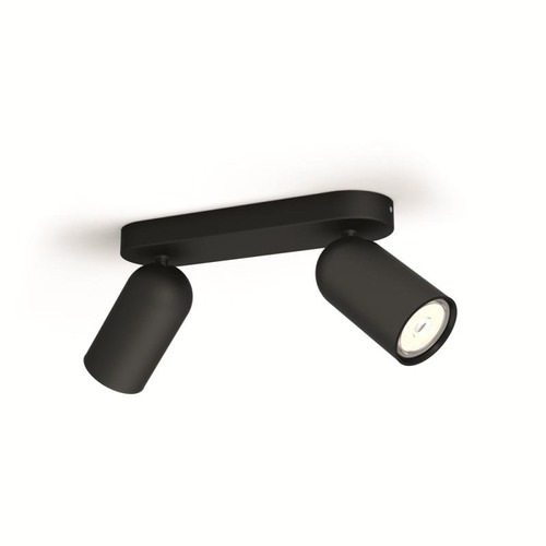 Bodová - PH 50582/30/PN Bodové svítidlo Philips Pongee 50582/30/PN černé 2x max.10W - PHILIPS (915005531001) - foto 1