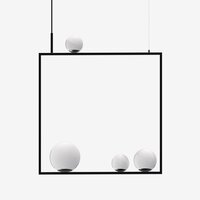 Dekorativní - LU ZL2.L2.P4.45 Závěsné svítidlo PALA 24,8W LED 4000K sklo černá opál ZL2.L2.P4.45 - LUCIS