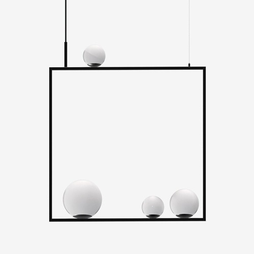Dekorativní - LU ZL2.L2.P4.45 Závěsné svítidlo PALA 24,8W LED 4000K sklo černá opál ZL2.L2.P4.45 - LUCIS - foto 1
