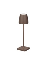 Na baterie - NV 9223412 Venkovní stolní lampa COLT rezavě hnědý litý hliník a akryl LED 2W 3000K IP54 62st. 5V DC vypínač na těle USB kabel stmívatelné - NOVA LUCE