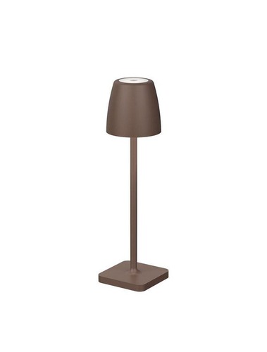 Na baterie - NV 9223412 Venkovní stolní lampa COLT rezavě hnědý litý hliník a akryl LED 2W 3000K IP54 62st. 5V DC vypínač na těle USB kabel stmívatelné - NOVA LUCE - foto 1