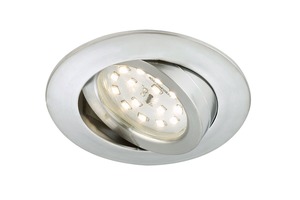 Kruhová - BRI 7209-019 LED vestavné svítidlo, pr. 8,2 cm, 5 W, hliník - BRILONER