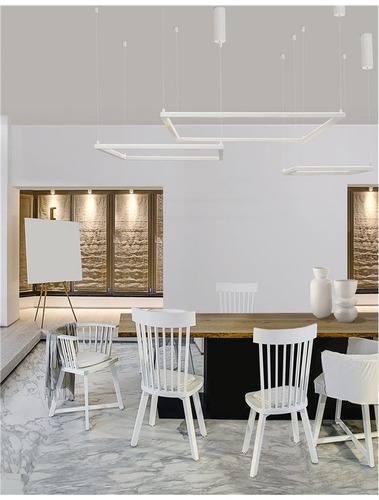 Dekorativní - NV 9990731 Závěsné svítidlo ETERNA bílý hliník a akryl LED 50W 230V 3000K IP20 stmívatelné - NOVA LUCE - foto 1