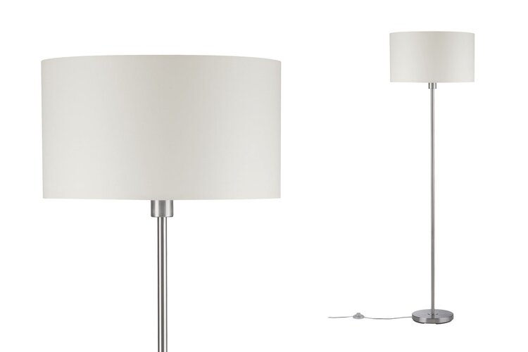 Stojací lampy - P 70922 Stojací lampa Tessa max.50W E27 krémová + kartáč.železo - PAULMANN - foto 1