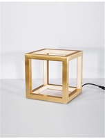 Stolní lampy dekorační - NV 9818162 Stolní lampa GABBIA zlatý hliník a silikon LED 20W 230V 3000K IP20 stmívatelné - NOVA LUCE