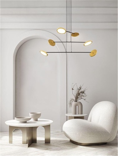 Dekorativní - NV 9695255 Závěsné svítidlo SCOPE černá a zlatá LED 49.2W 3000K stmívatelné - NOVA LUCE - foto 1