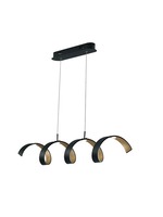 Dekorativní - FAN LED-HELIX-S4 NER Závěsné svítidlo LED HELIX černá/zlatá, 20 W, 1680 lm, 4000 K, 80 × 13,5 × 120 cm - FANEUROPE