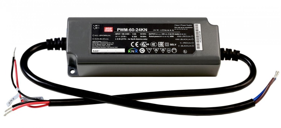 Stabilizované napětí - IMPR 872112 Meanwell napájení CV, PWM-60-24KN konstantní napětí 0-2500 mA IP67 stmívatelné 24V DC 60,00 W - DEKOLIGHT - foto 1