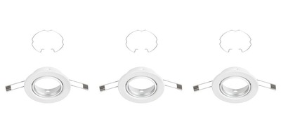 Kruhová - BRI 7110-036 3ks sada vestavné svítidlo, pr. 8,6 cm, bílé - BRILONER