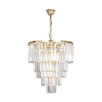 Dekorativní - ZUMA 003064-024498 Závěsné svítidlo AMEDEO 17106/6+3+1-zlatá/čirá - ZUMALINE