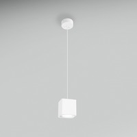 Hranatá - CEN QBBIP-059030 Závěsné LED svítidlo QUBE BÍLÉ 90x90X90mm 5W 230V 3000K 45d IP20 závěs 150cm - CENTURY