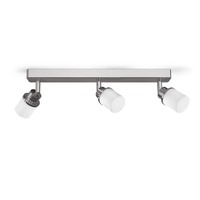 K zrcadlu - RED R13703 LINN III přisazená opálové sklo/chrom 230V G9 LED 3x3W IP44 - RED - DESIGN RENDL