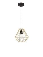 Kónická - NV 8801802 Závěsné svítidlo ISABELLA ocel mosaz zlatá a černý kabel, E27 1x12W - NOVA LUCE