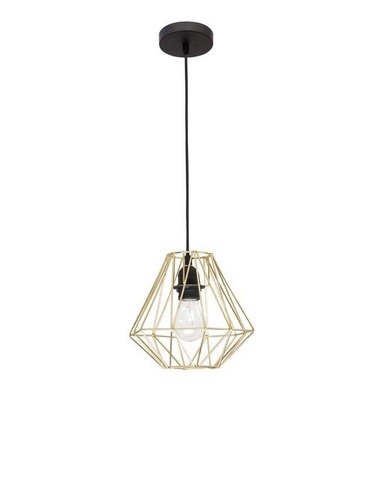Kónická - NV 8801802 Závěsné svítidlo ISABELLA ocel mosaz zlatá a černý kabel, E27 1x12W - NOVA LUCE - foto 1