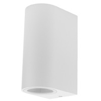 LED nástěnné svítidla - SVÍTILNA HLINÍKOVÁ BÍLÁ TELO 2xGU10 PONOŽKA