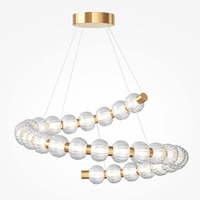 Kruhová - M MOD555PL-L35G3K Závěsné svítidlo Amulet 3000K 40W teplá bílá 1900lm zlatý kov sklo - MAYTONI