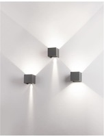 Nástěnná - NV 847407 Venkovní nástěnné svítidlo COMO tmavě šedý hliník LED 2x3W 3000K 3000K 220-240V nastavitelný úhel 0-90st. IP54 - NOVA LUCE