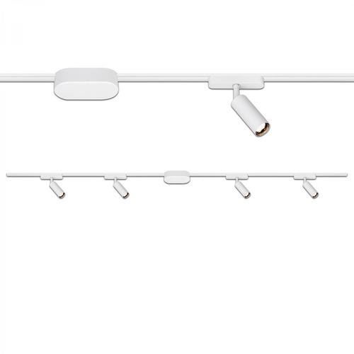 Lištové Briloner 48V - BRILO 8025046 Startovací sada lištový systém nízké napětí 200 cm, 2x 48V lišta, 4 LED spoty, s trafem, bílá - BRILO - foto 1