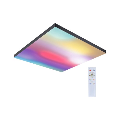 Hranatá - P 79913 LED Panel Loria Rainbow dynamicRGBW hranaté 595x595mm 31W RGB+ černá stmívatelné - PAULMANN - foto 1