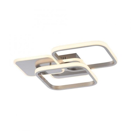 Hranatá - LD 14117-55 SEVENT LED stropní svítidlo stříbrná hranaté jednoduché teplé bílé světlo 3000K - LEUCHTEN DIREKT / JUST LIGHT - foto 1