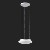 Kruhová - OS SAT67427 SATURN LE1 závěsné skleněné svítidlo stříbrná / bílá IP20 3000 K 16W LED (původní kód OS 67427) - OSMONT