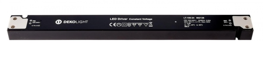 Stabilizované napětí - IMPR 862126 Deko-Light napájení LONG-FLAT LT-100-24 konstantní napětí 0-417 mA IP20 24V DC 100W